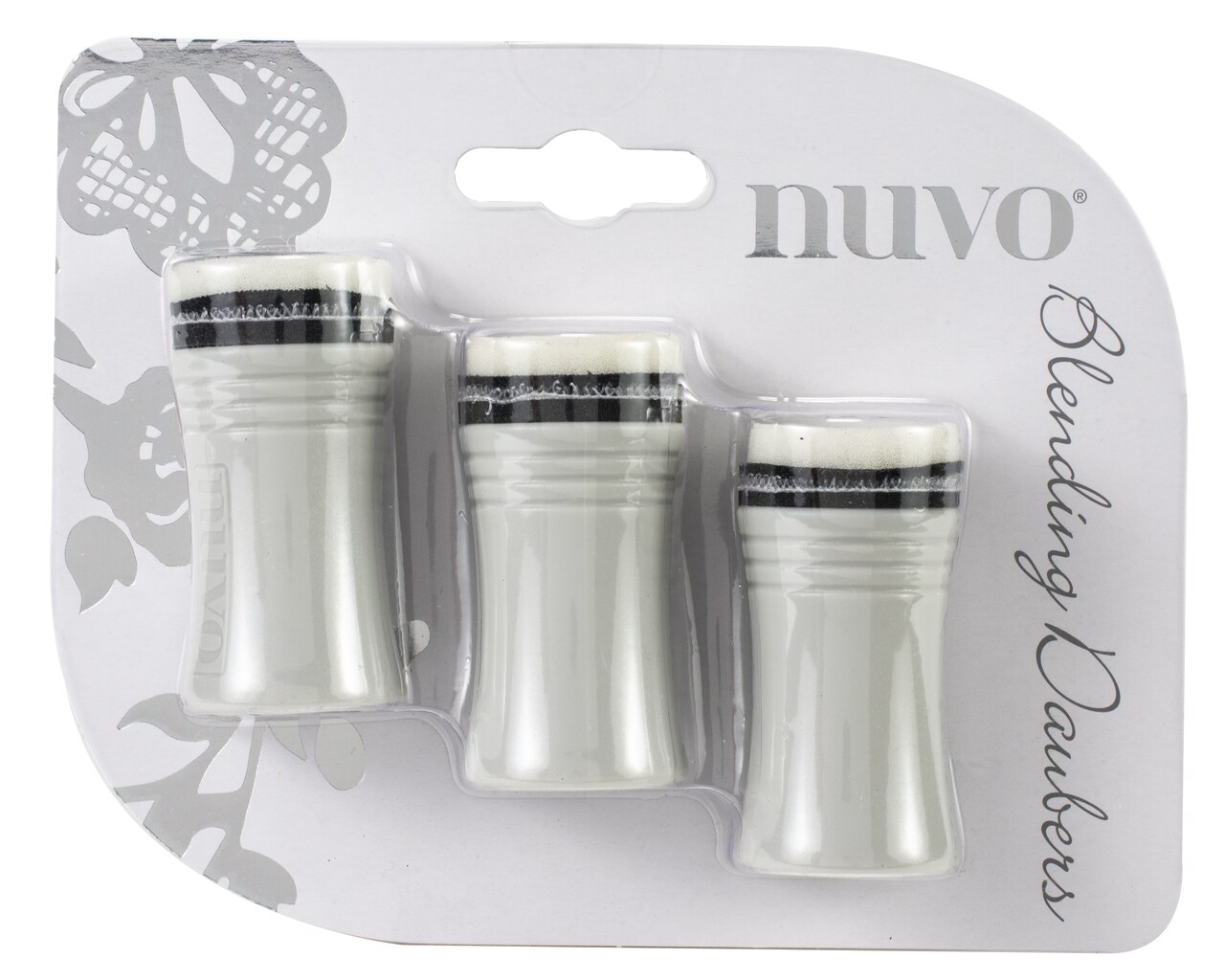 Nuvo Blending Daubers for Inks, Stencils and Paper Crafting, 1.2" wide Foam Head, 3 pack